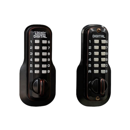 Lockey Usa Mechanical Keyless Deadbolt, Double Sided, M210DC, Oil Rubbed Bronze M210OILDC